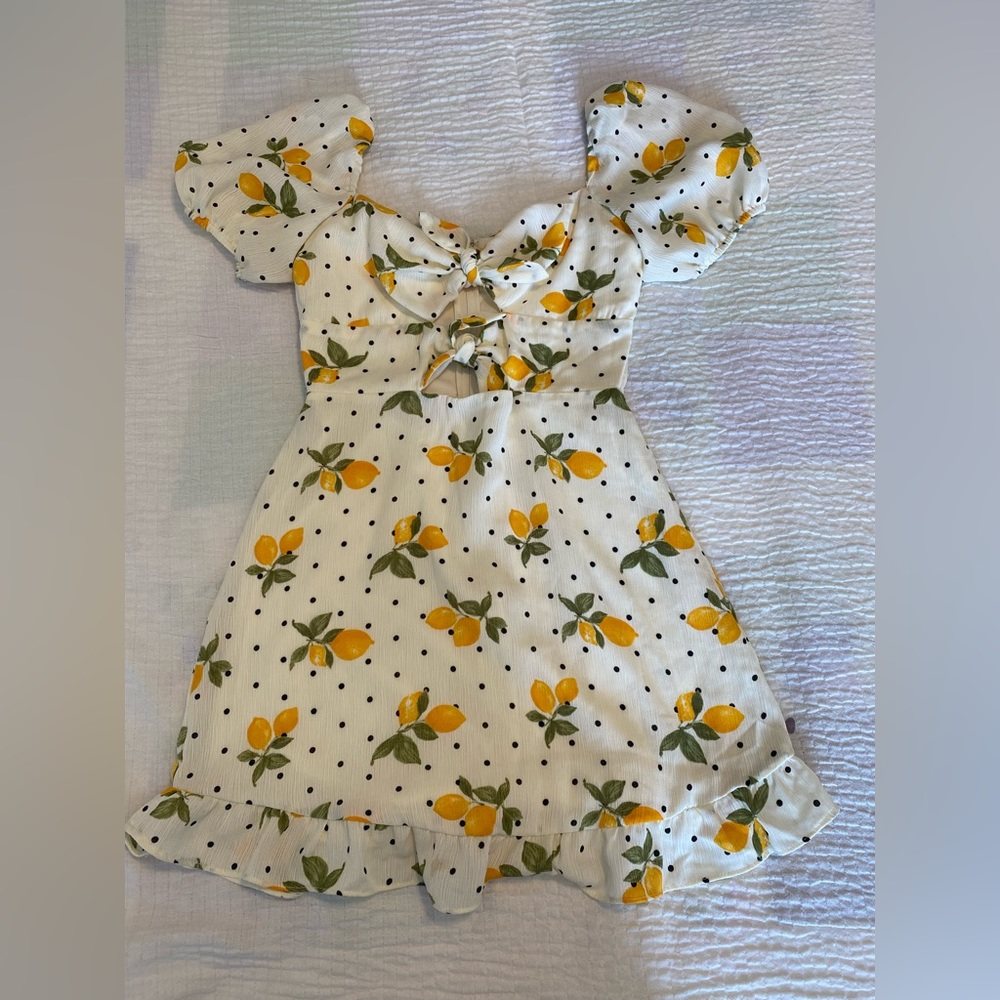 City Studio cut out lemon dress